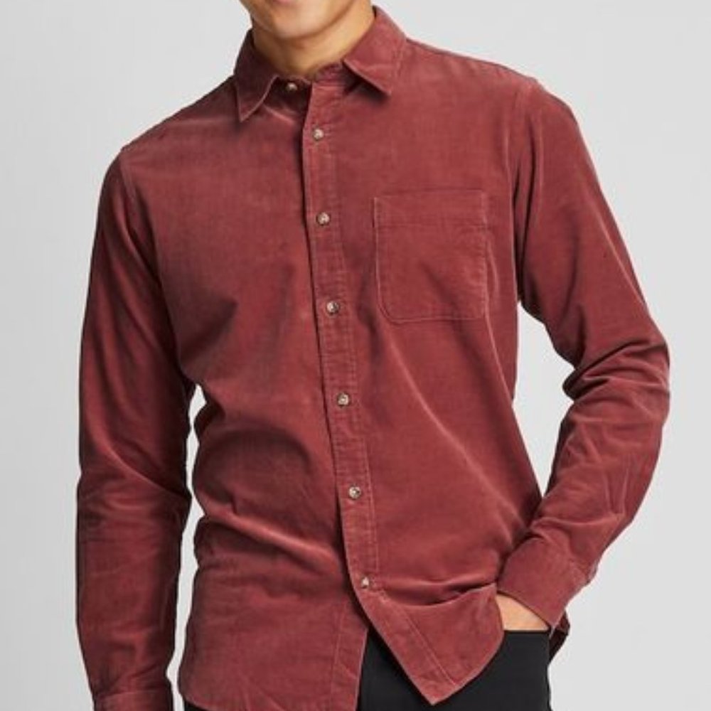 MEN CORDUROY REGULAR FIT SHIRT